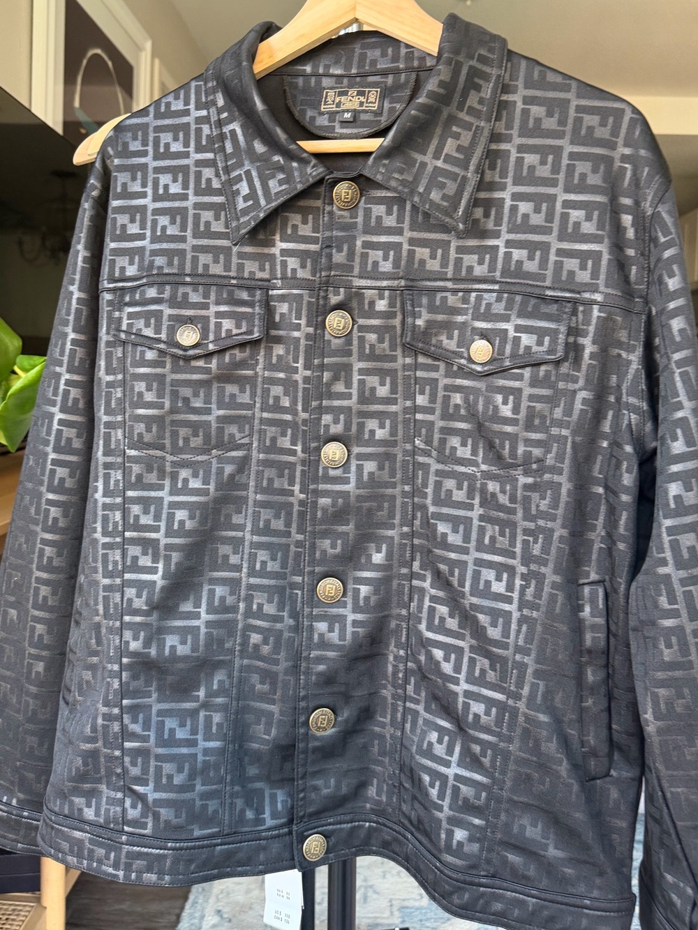 FENDI Roma Black Zucca Print Jacket